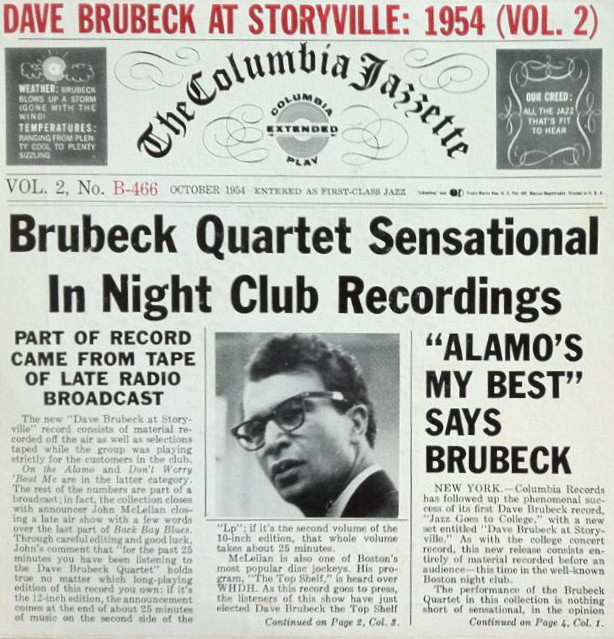 Dave Brubeck at Storyville 1954 - Recordings